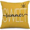 Summer Sunflower Pillow Case Linen Print Sun Flower Home Sofa Pillow Plant Flower Pillow