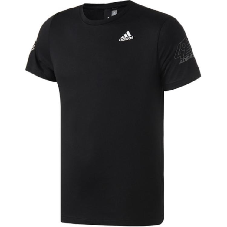 

Adidas Round Neck Casual Sports Short Sleeve T-Shirt Men Tops Black DV3069 XL