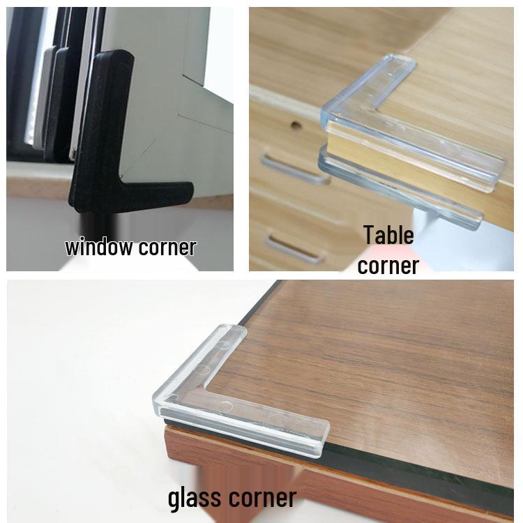 Aluminum Window Corner Protector: Anti-Collision Tempered Glass and Plastic Steel Bumper