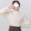 Apricot Fleece-Lined Mid-Neck Women's Sweater for Winter 2025