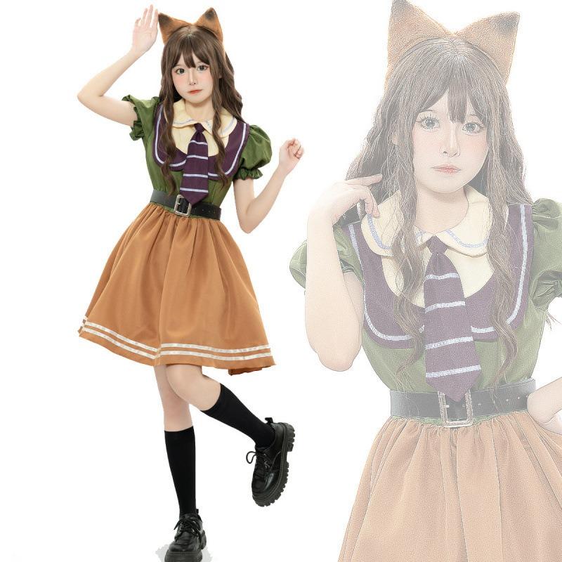 Zootopia Nick Fox Skirt Animal Dress, Game Uniform, Cosplay Anime Dress