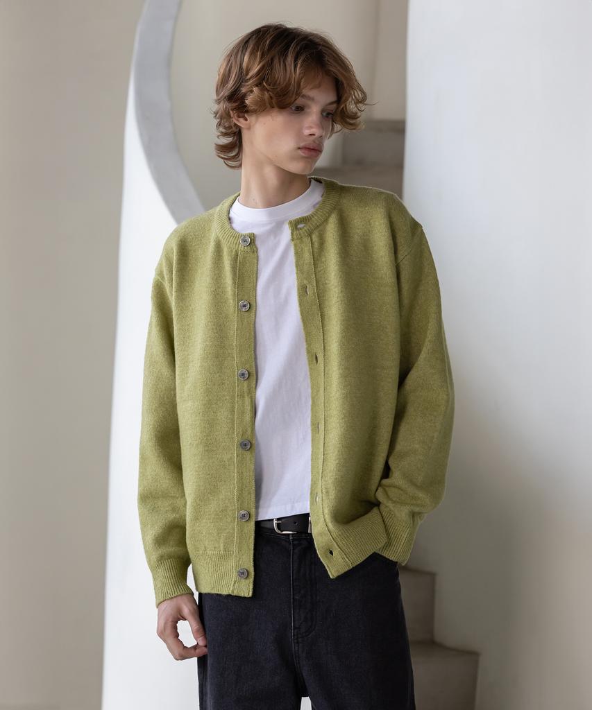 Decoroso Comfort Round Neck Cardigan [Green]