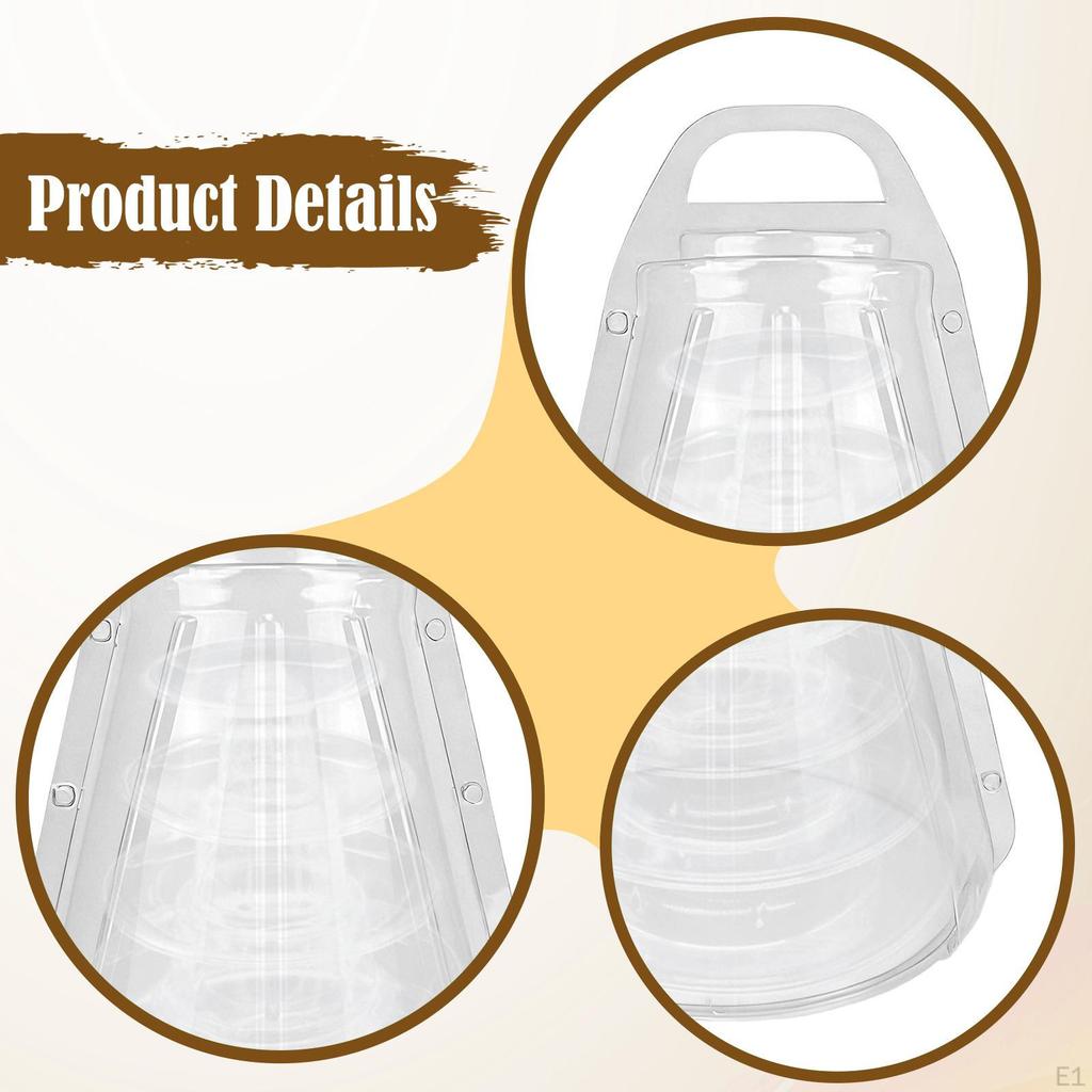 Macaron Stand,Macaron Display Rack Platter 6 Tiers Transparent Desserts Cupcake Holder for Shower