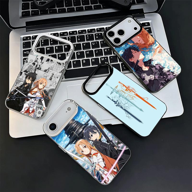 Sword Art Online Anime Shockproof Phone Case for iPhone 17 Air 16 16E 15 Pro Max 14 Plus 13 Mini 12 Back Cover Anti Fall Fundas