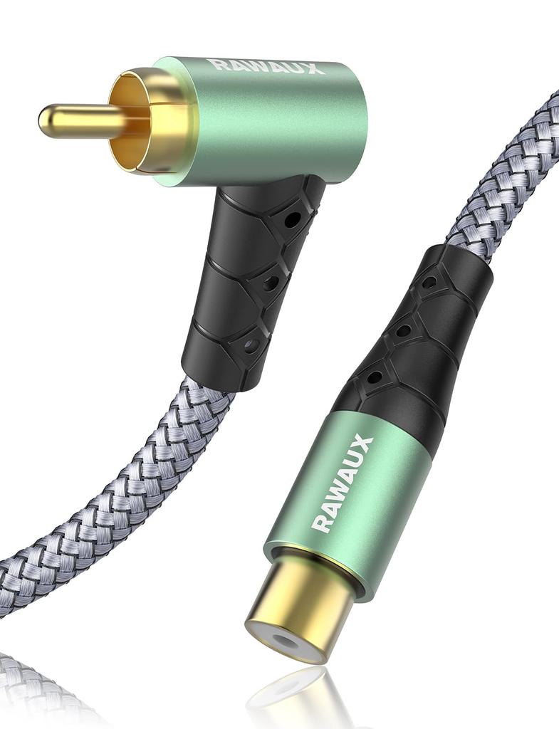 RAWAUX RCA 2M RCA Male To RCA Female Extension Subwoofer Digital Audio Coaxial Speaker Cable for Home and HiFi Systems Cable, Cable, Cable, Cable,
