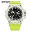 SANDA 3179 Digital Men Watch 50M Waterproof Watch Dual Display Quartz Sports Watch for Men Luminous Relogio Masculino