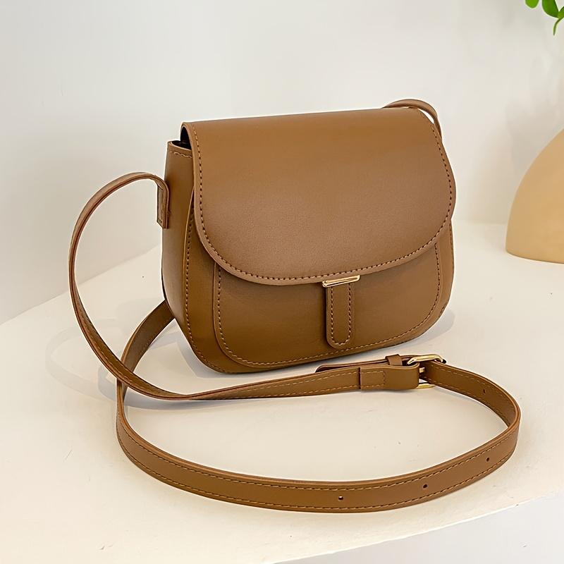 

Solid Color Mini Simple Fashion Small Square Bag Backpack Versatile Crossbody Bag Single Shoulder Bag коричневый