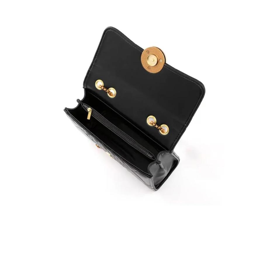 Роскошные черные кожаные сумки через плечо для женщин — фото 2