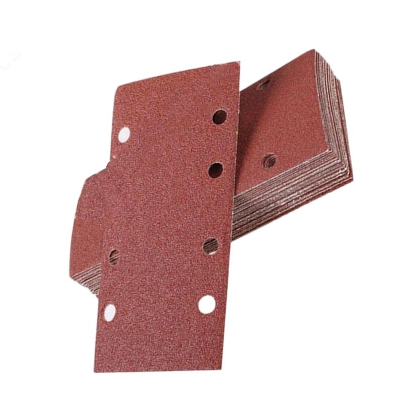  185x93mm Rectangular Abrasive Pads High Adhesion Flocking Surfaces Multiple Grit