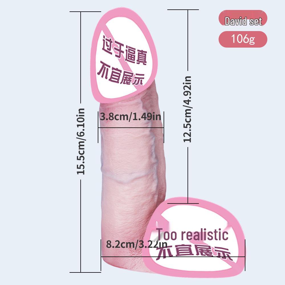Men's Delay and Enlargement Silicone Dildo Sleeve Condom