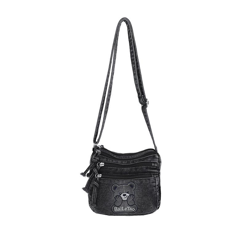 Small Square-shaped Fashionable Embroidered Money Pouch for Mobile Phone, Single Shoulder Crossbody Bag Casually