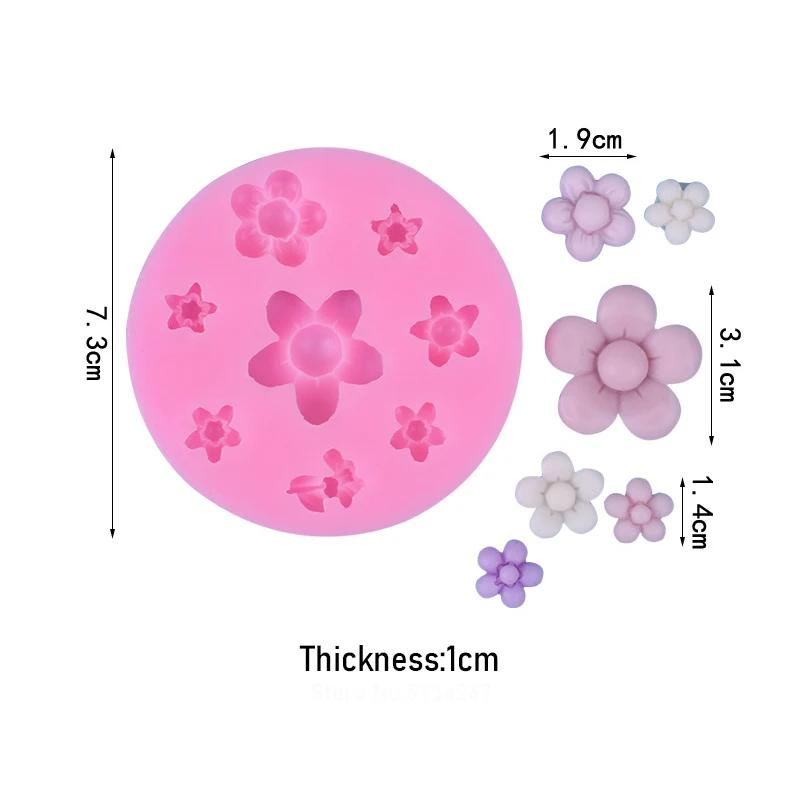New Mini Flower Cake Fondant Silicone Mold Cupcake Decorating Tools DIY Handmade Chocolate Mousse Mould Decoration Accessories