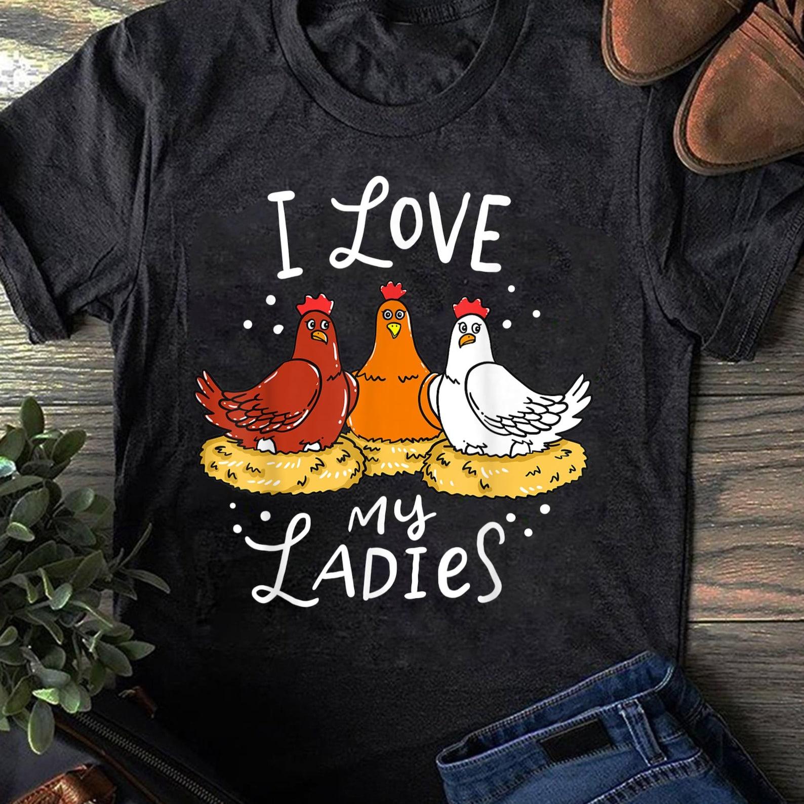 Chicken Chicks Eggs Farmer Funny Gift- Funny Chicken Shirt, Farmer Shirt, Farmer Shirt, Farm Tee S