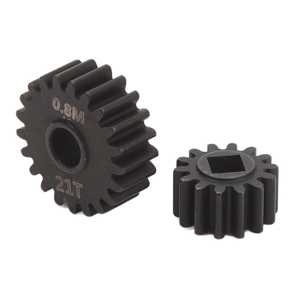RC Car Reduction Gear Black Steel Smooth Running 0.8M 14T 21T Reduction Gear for Axial Capra for