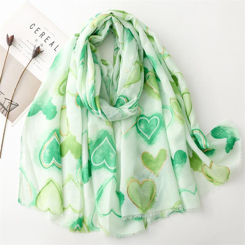 

Осенне-зимний шарф из хлопка и конопли, небольшой ароматный стиль, горячее тиснение, сердечко любви, персиковое сердце, шелковый шарф, теплая шаль для женщин 180*88