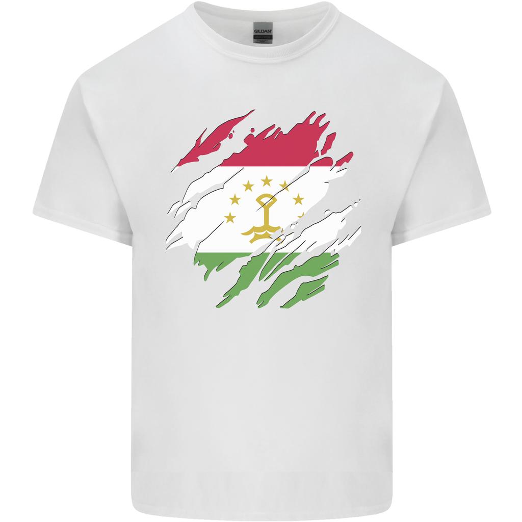 Torn Tajikistan Flag Tajik Day Football Unisexs Light Cotton TShirt