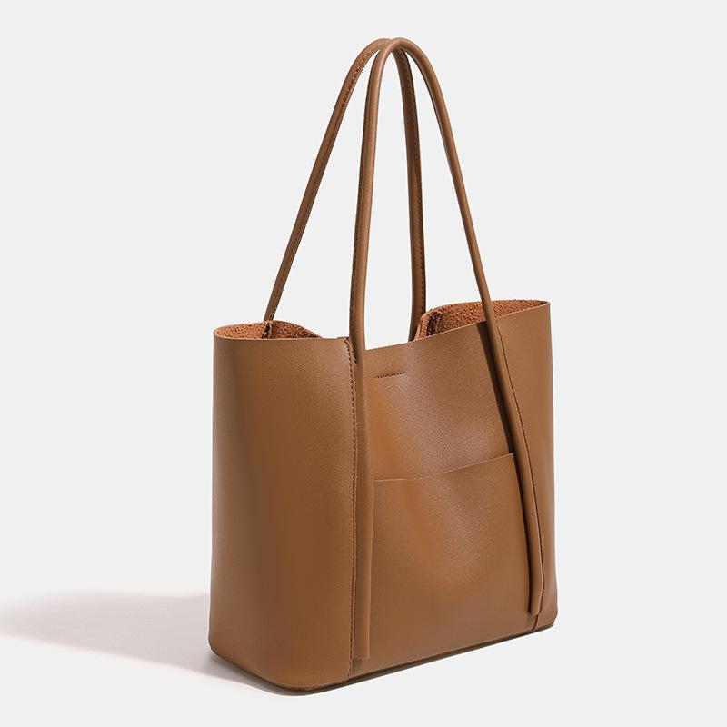 New Niche Design Tote Bag for Women, Large Capacity Soft Leather Women's Bag, Autumn and Winter Commuting Bag, High-end Feel Large Bag