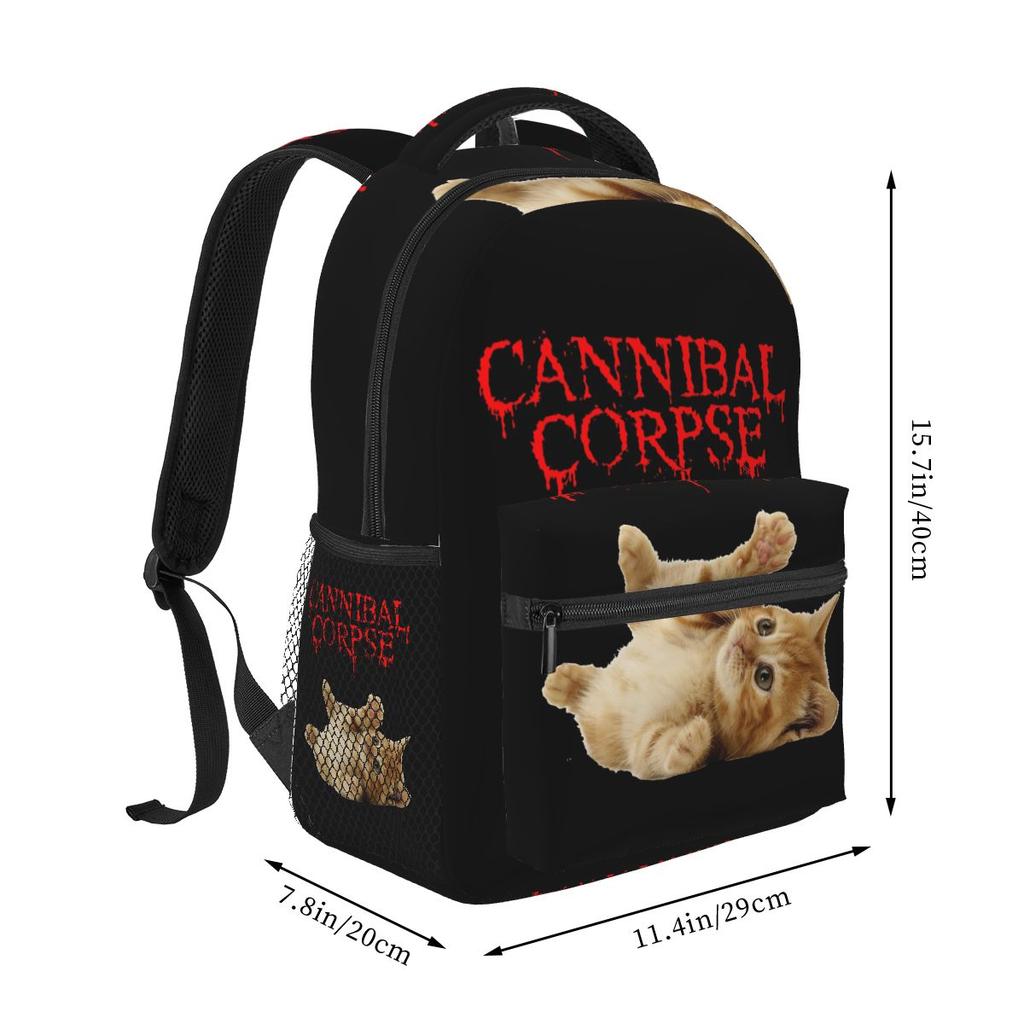Cannibal Corpse Band Rugzak Student Jongens Meisjes Boekentas Kinder Schooltas Computer Schoudertassen voor Mannen Vrouwen