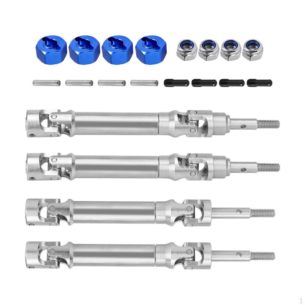 Rear Drive Shaft CVD Replacement Transmission Axle RC Metal Driveshaft for 4x4 2WD 1:10