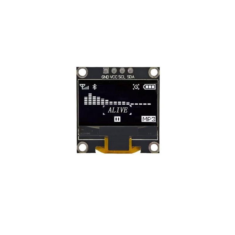 0.96 Inch 128x64 IIC 4pin OLED Display Module High Contrast Screen Board for Microcontroller Electronic Test DIY Projects