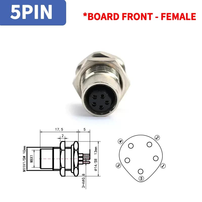 M8 waterproof connector - 3P4P male female M8 waterproof aviation plug socket sensor cable connector