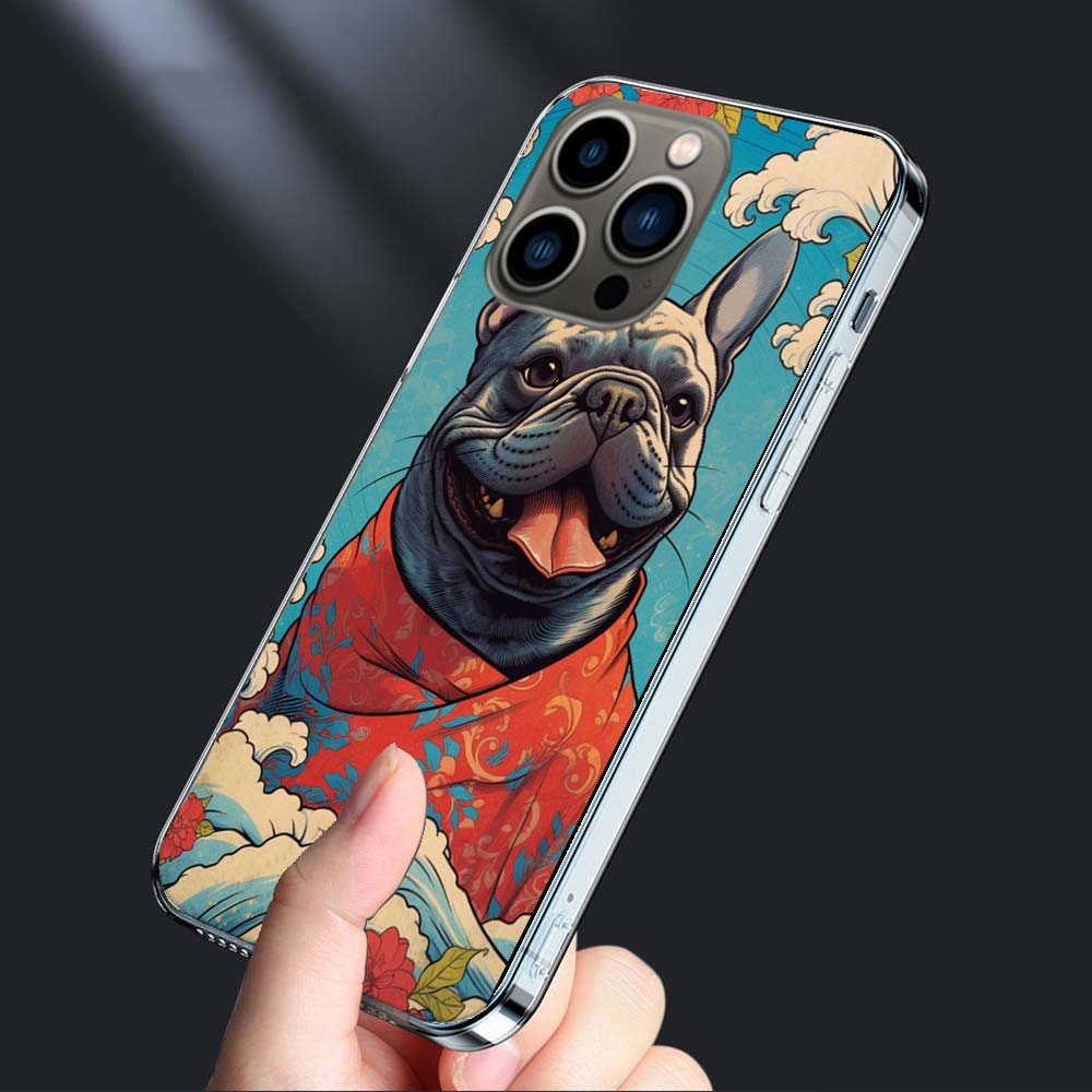 French Bulldog Dog Pug Phone Case For Iphone 16E 15 Pro 14 Plus 17E 16 17 Pro Max Air 11 12 13 Mini Shockproof Capa Cute Cove