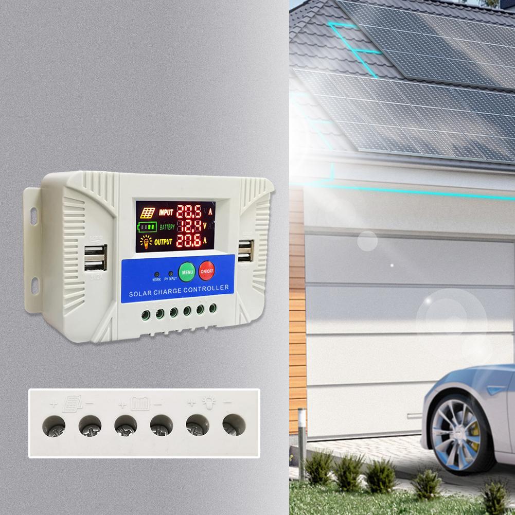 12V 24V Solar Charge Controller Solar Power Controller LED Display Solar Controller for Home and Outdoor Energy Solution