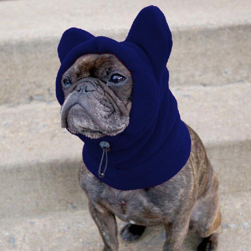 Pets Supplies Solid Color Dog Fleece Hats Adjustable Soft Dog Headgear Cute Comfortable Dog Warm Caps Outdoor Activities