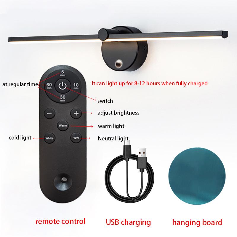 Rechargeable LED Wall Lamp for Bathroom, Bedroom, or Living Room