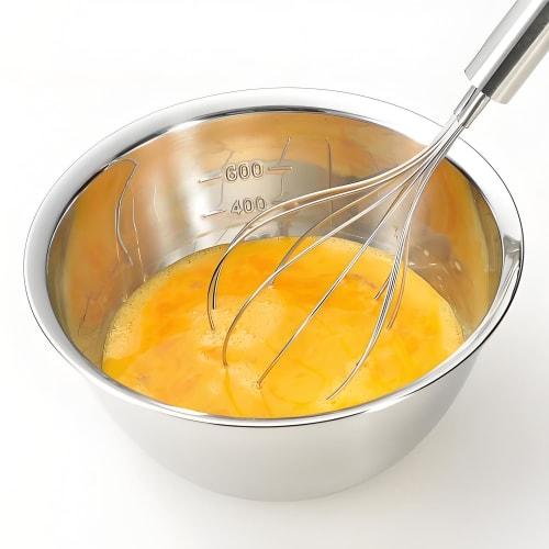 GSON 5-Piece Deep Bowl Set, Compatible with All Heat Sources, Specially Treated Stainless Steel with Graduated Measuring Plates, Available In Small, M