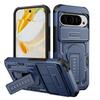 Sliding Camera Lens Cover Shockproof Kickstand Case For Google Pixel 9 10 Pro XL TPU Frame Hard Plastic Phone Cases Coque Fundas