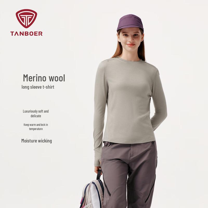 Tanboer Women s 5532222A 100% Wool Cropped Crew Neck Sweatshirt L 170