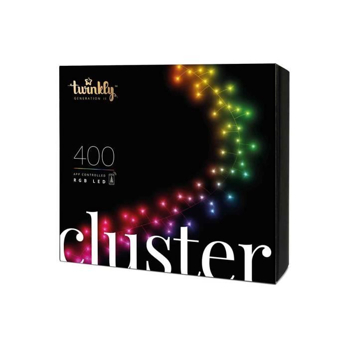 Lumières De Noël - TWINKLY - Cluster 400 LED RGB - 6 Mètres - WiFi Et Bluetooth - IP44