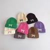 Koreanische Schleife Baby Mütze Winter Warm Gestrickt Baby Jungen Mädchen Mütze Beanies Weich Kälteabweisend Säugling Kleinkind Kinder Hut Mütze