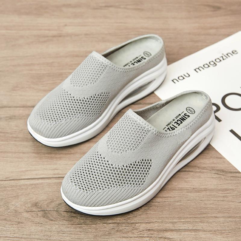 Thick-soled Slippers Women's Summer Wear Comfortable Hollow Air Cushion Soft-soled Rocking Shoes Women's One-pedal Bag Head Casual Shoes