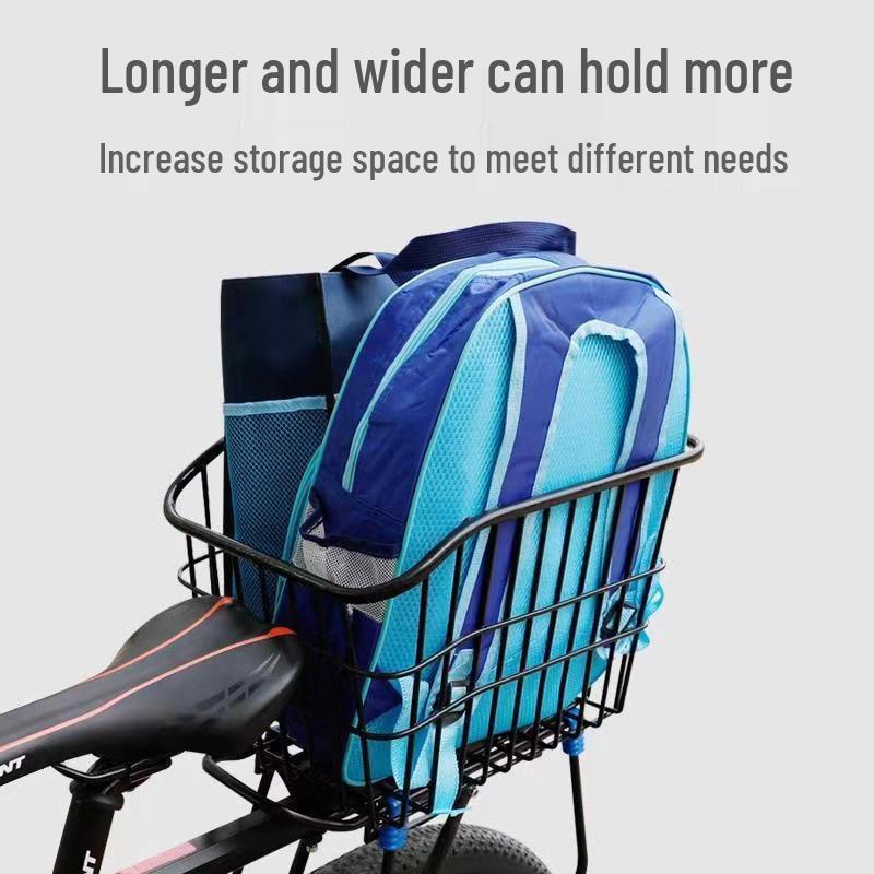 Folding Rear Bike Cargo Basket: Large Capacity Mountain Bike Luggage Rack