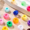 TX40 100Pcs 9mm Colors Minimalist Multicolor Rotundity Acrylic Big Hole Spacer Beads DIY Craft Kid Necklace Bracelets Accessory
