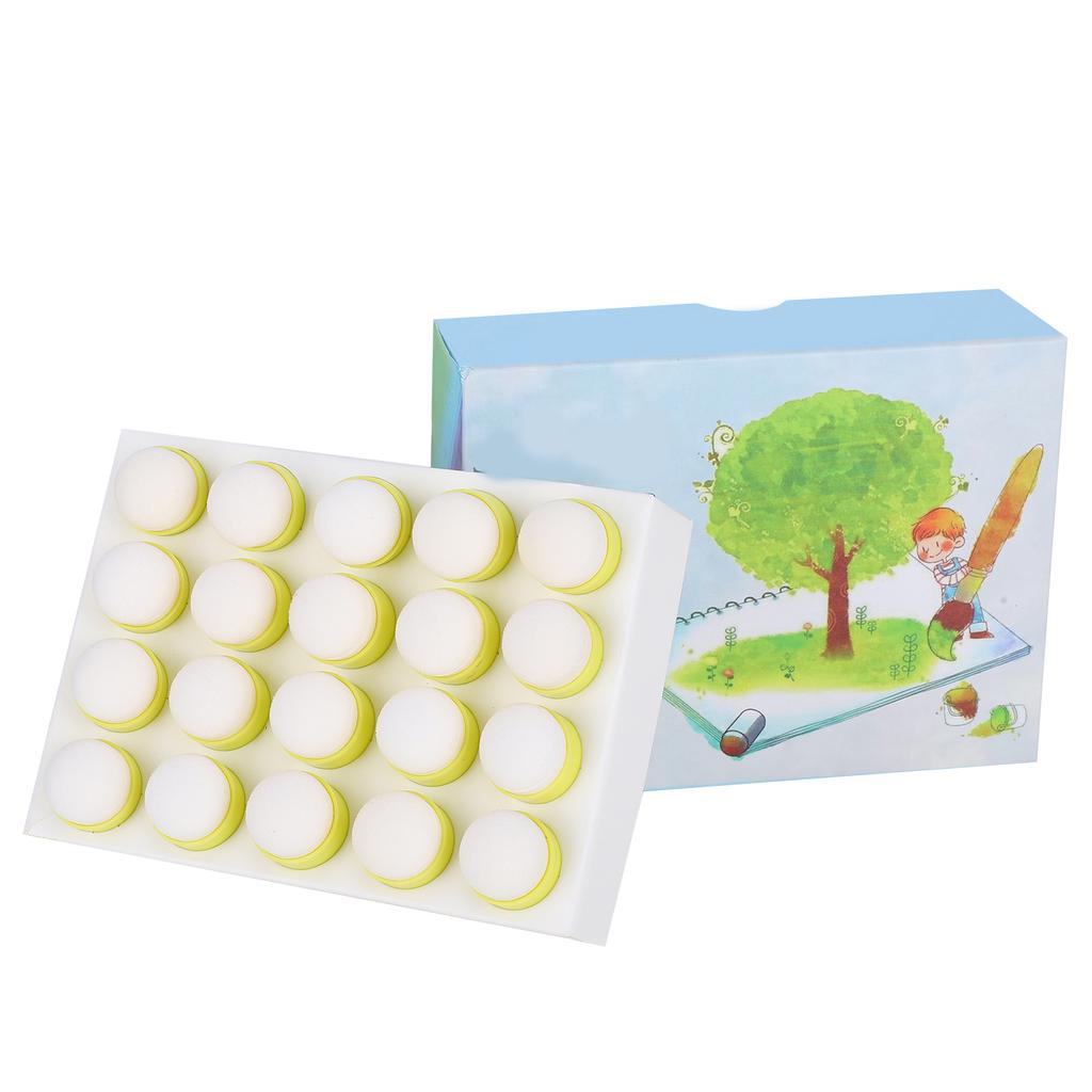 20Pcs Finger Sponge Daubers Yellow Children DIY Painting Ink Pad Stamping Tools Boxed