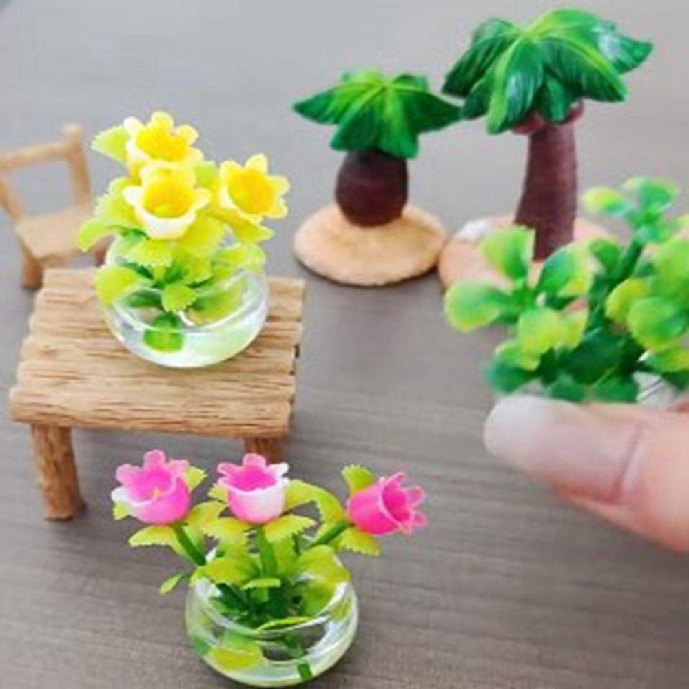 1:12 Dollhouse Miniature 9 Colors Green Luo Plant Doll House Model Miniature Dollhouse Decorations