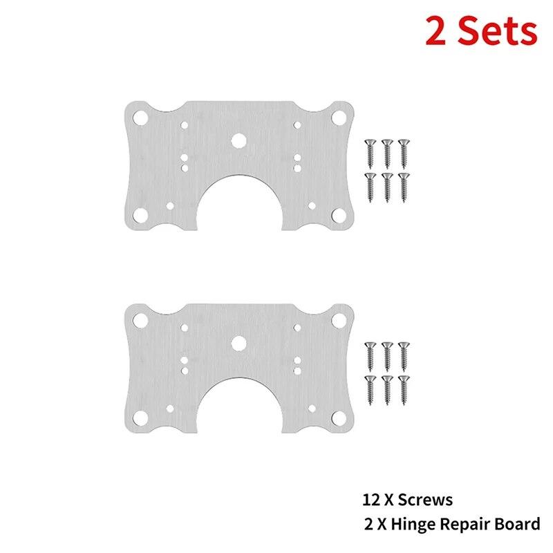 2/4/6/8/10pcs Stainless Steel Hinges Cabinet Door Fixing Plate Repair Mounting Gaskets Kitchen Cupboard Furniture Hardware
