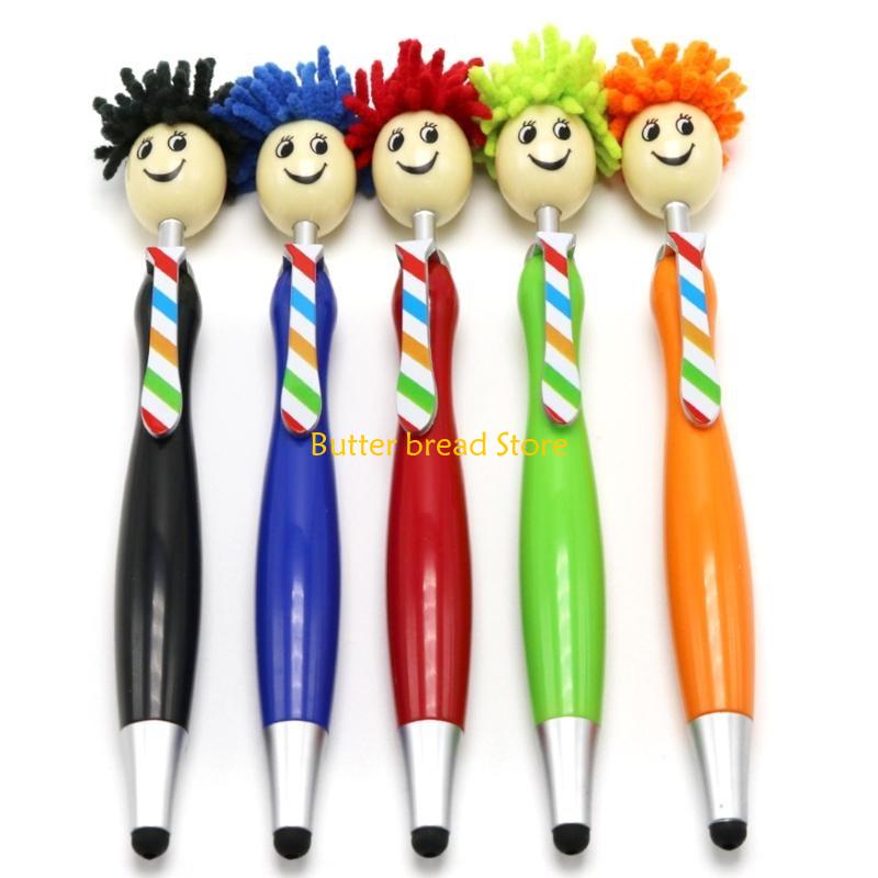 

W89C 12 Pcs Funny Clown ABS Screen Cleaner Different Hair s Color for Kids and Adults CN