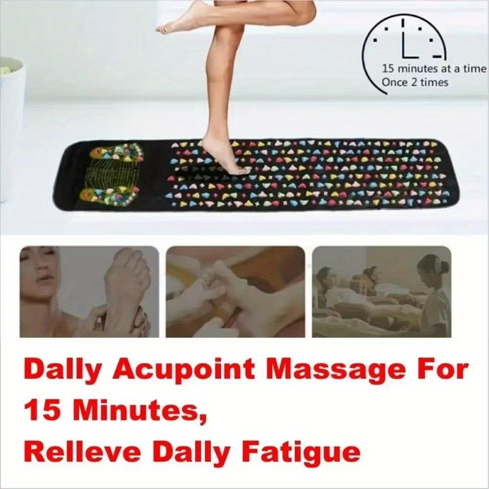 Foldable Black PP Foot Massage Mat - Reflexology Acupuncture Pad For, Detox, and Improved Circulation , Acupuncture Products