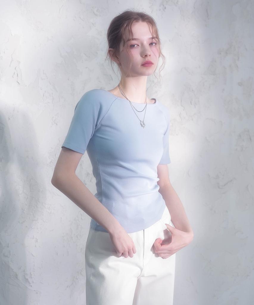 VIVACIOUS Divin Boat Neck Side Tuck T-Shirt_4 Colors