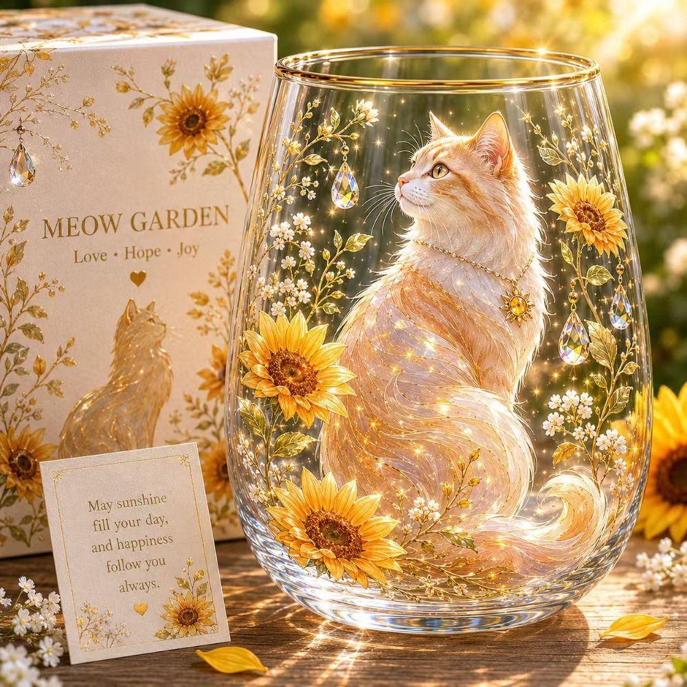 Transparent Embossed Glass Cup Bee Bird Pattern Mug Multi-Purpose Clear Milk Cup Gifts