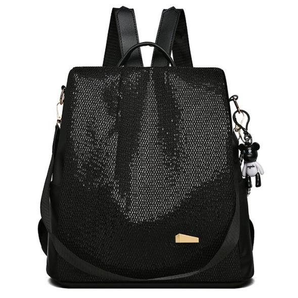 Women's Vintage Oxford Anti-theft Backpack with Pendant – Large Capacity Fashion Schoolbag & Shoulder Bag