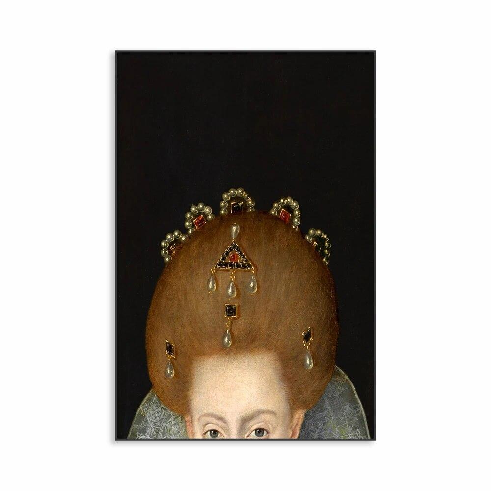 Barockes Frauenporträt, Wandkunst, Poster, veränderte Kunst, französische Ölgemälde, Drucke, Rokoko-Kunst, Leinwandgemälde, Heim-/Wohnzimmerdekoration