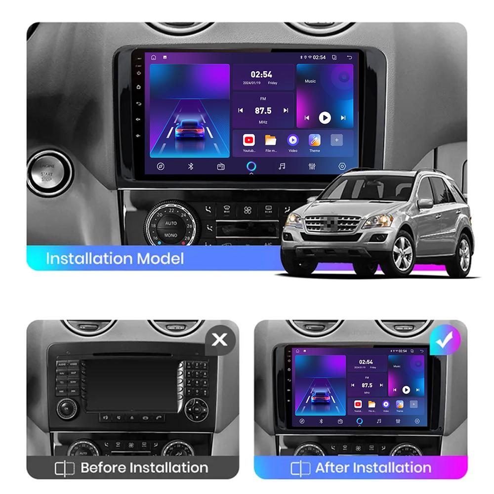 Android Carplay Autoradio für Mercedes Benz ML W164 GL 2005-2012 Multimedia-Player Head Unit Stereo GPS Navigation BT WIFI 4 + 64GB