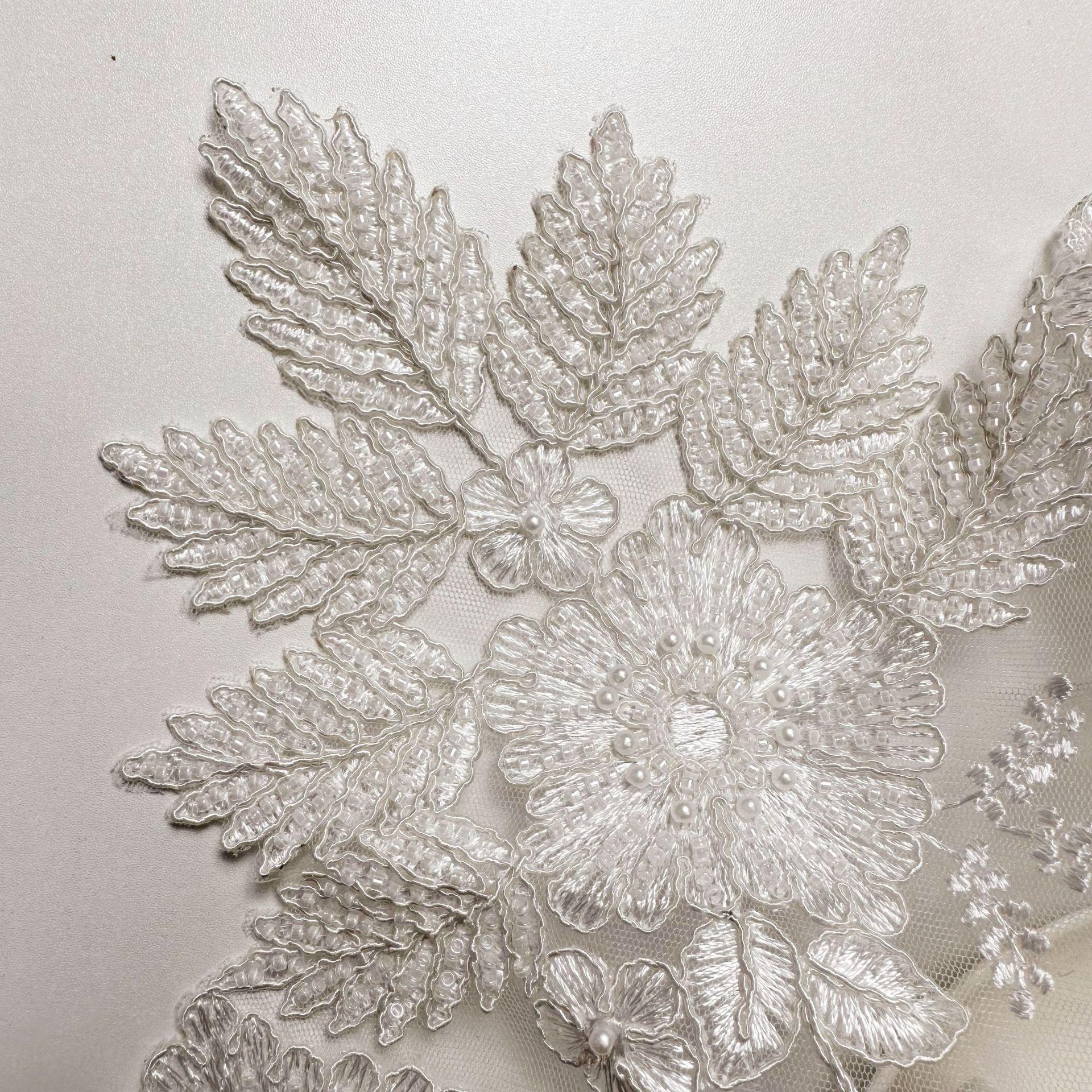 

Французская кружевная сетка с вышивкой бисером, пылезащитная, декоративная, круглая, для кондиционера, легкая роскошь, бытовая крышка 40*40 square белый