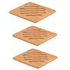 3Simple and Durable Bamboo and Wood Heat Insulation Mat Heat-resistant Table Mat Household Hot Pot Protective Mat Clay Pot Mat Insulated