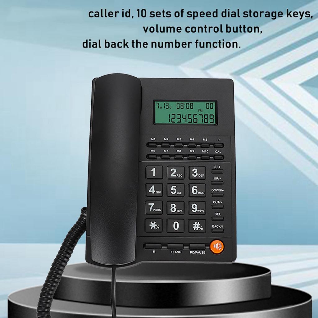 Desk Caller Id Telephone L019 3 English Trade Call Desk Display Caller Id Telephone For Home El Restaurant Black